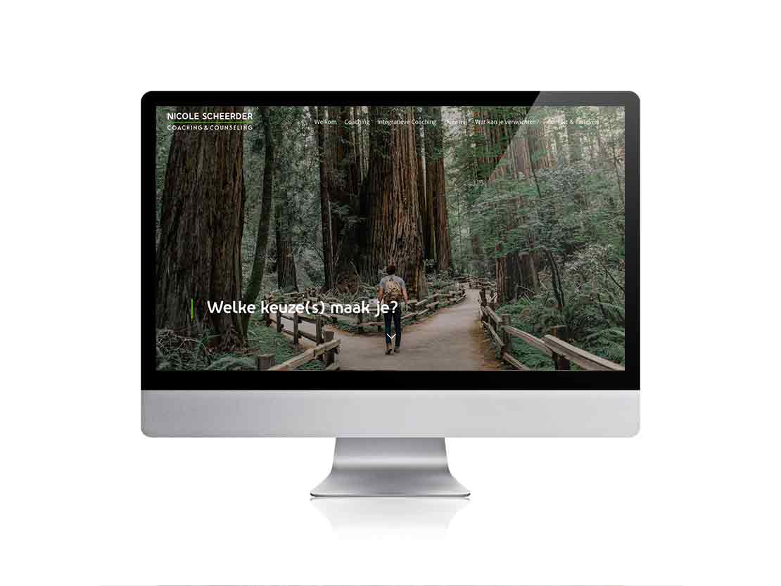 De webdesigners van Qoorts ontwikkelden het nieuwe website design voor Nicole Scheerder Coaching & Counseling