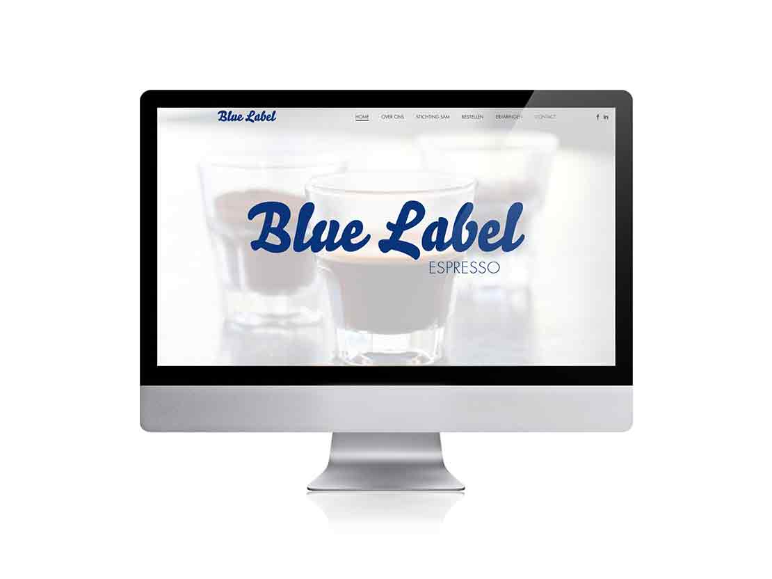 De webdesigners van Qoorts ontwikkelden het nieuwe website design voor Blue Label Coffee