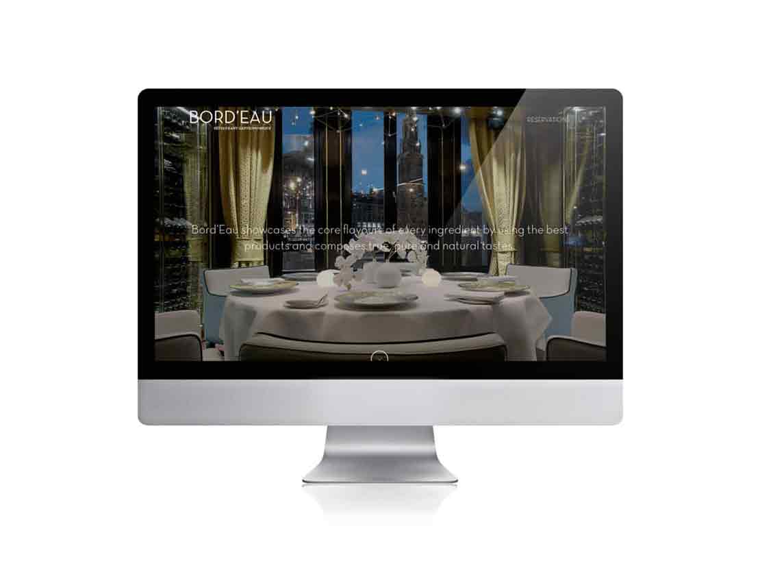 De webdesigners van Qoorts ontwikkelden het nieuwe website design voor Michelinsterren Restaurant Bord'eau in Hotel de l'Europe
