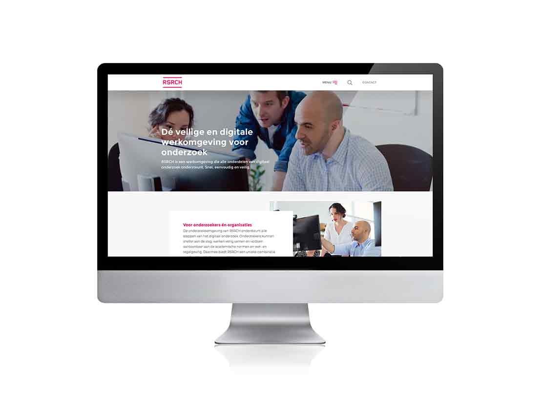 De webdesigners van Qoorts ontwikkelden het nieuwe website design voor RSRCH