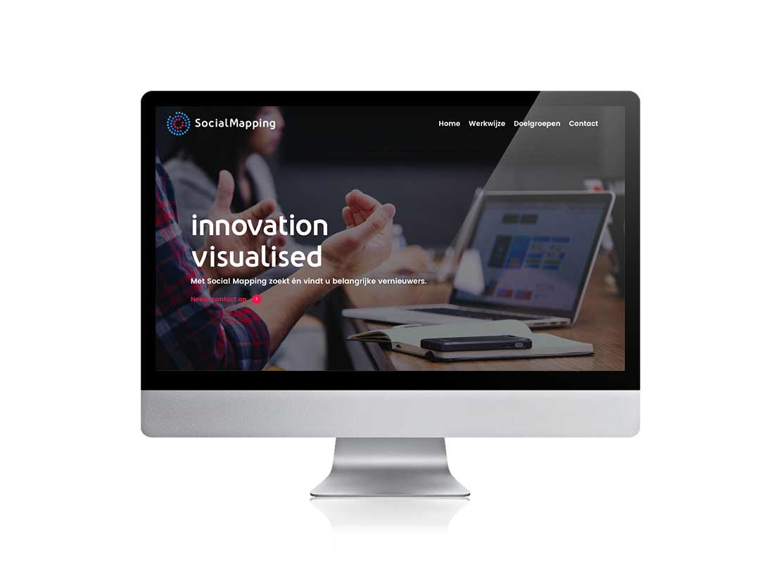 De webdesigners van Qoorts ontwikkelden het nieuwe website design voor Social Mapping Company