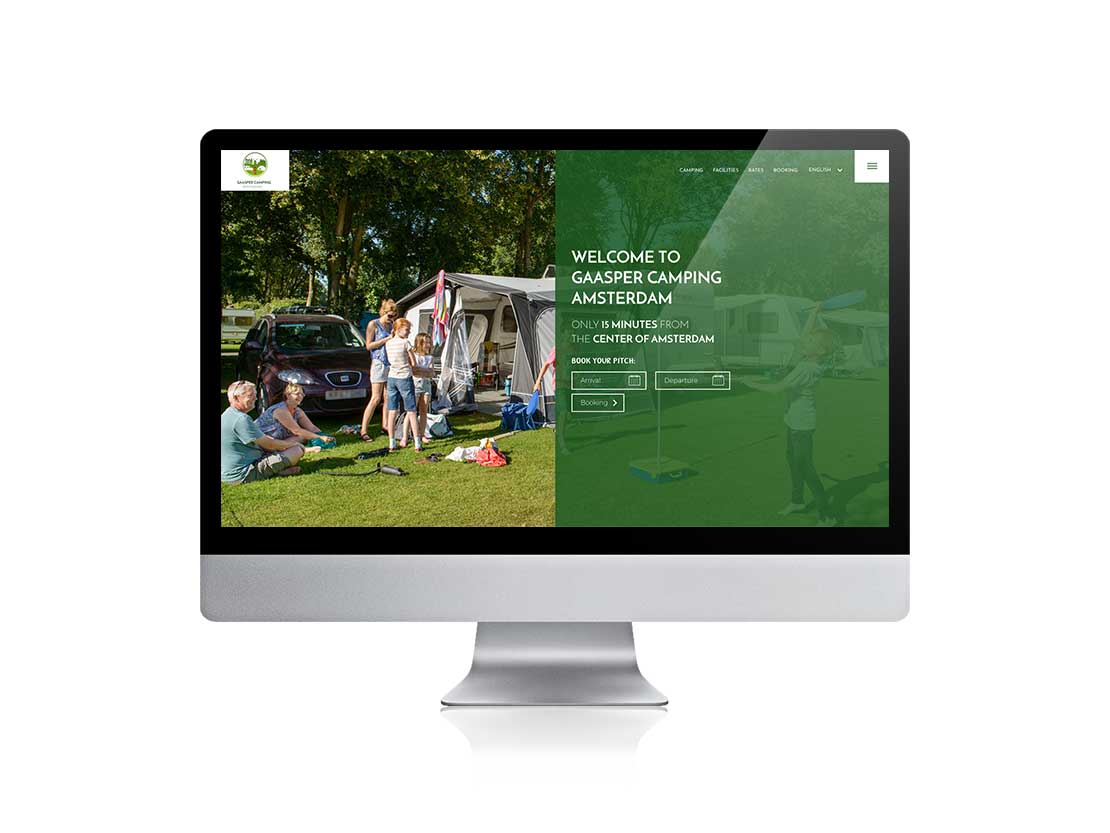 De webdesigners van Qoorts ontwikkelden de nieuwe website voor de Gaasper Camping