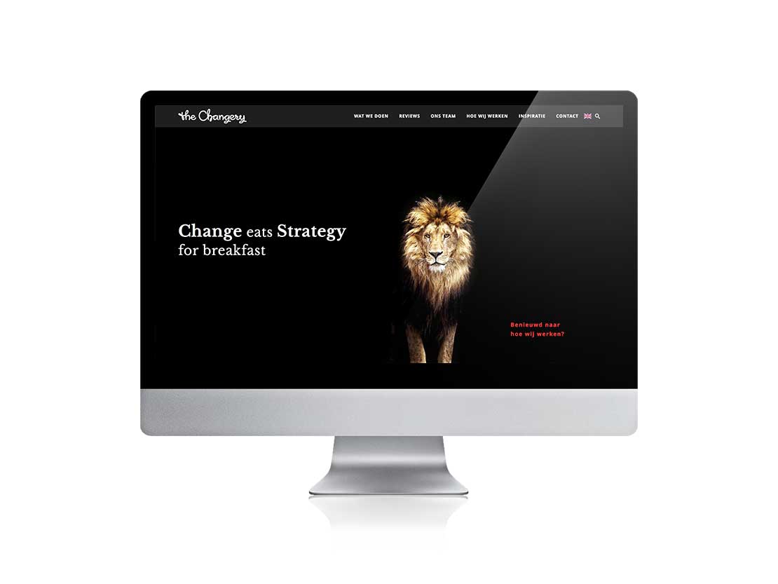 De webdesigners van Qoorts ontwikkelden het nieuwe website design voor The Changery