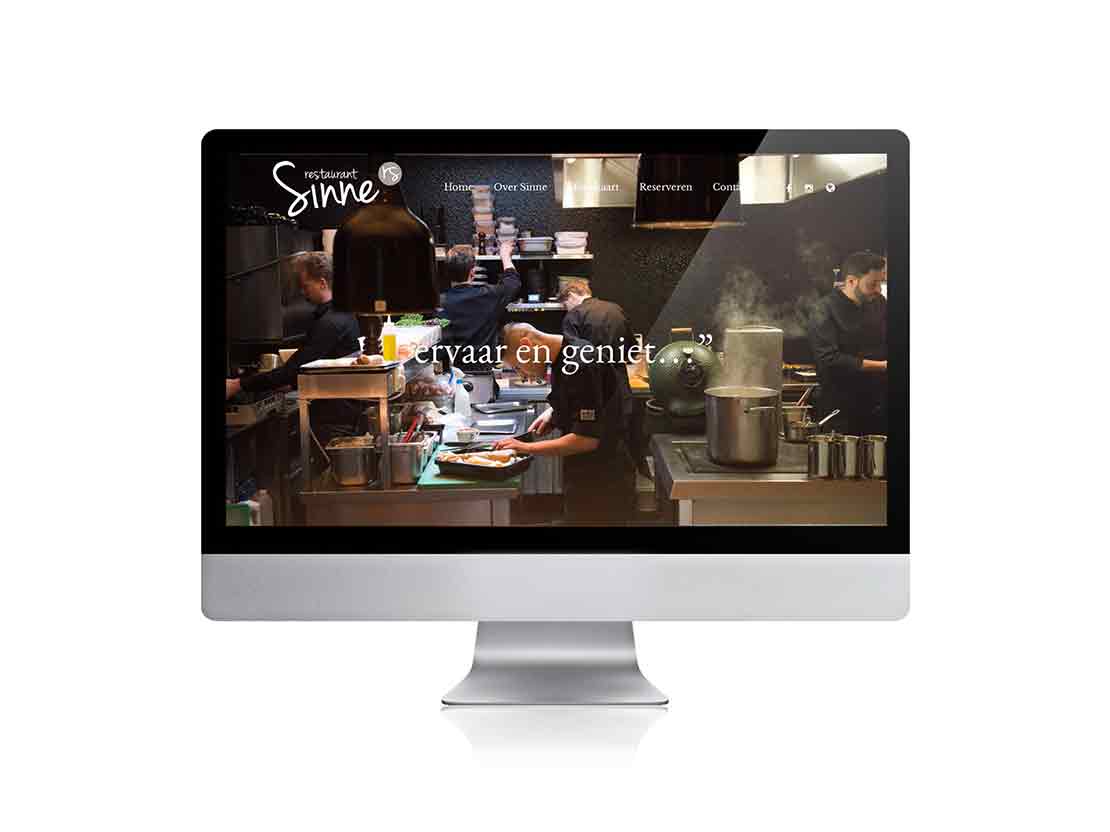De webdesigners van Qoorts ontwikkelden het nieuwe website design voor Michelinsterren Restaurant Sinne