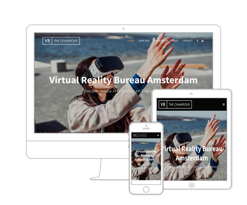 Virtual Reality Bureau VR the Champions heeft haar nieuwe website laten maken door Qoorts Webdesign