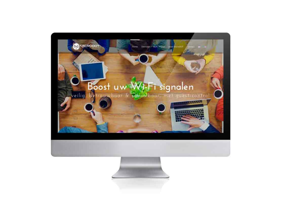 De webdesigners van Qoorts ontwikkelden het nieuwe website design voor Microdot