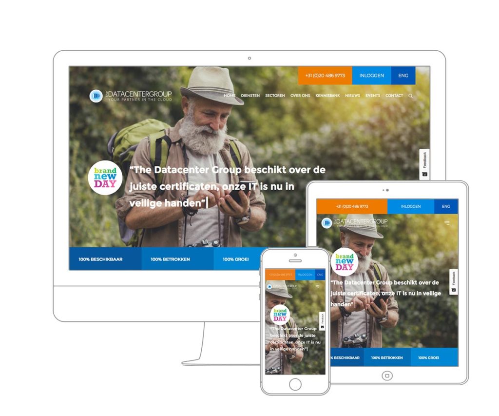The Datacenter Group heeft haar nieuwe website laten maken door Qoorts Webdesign