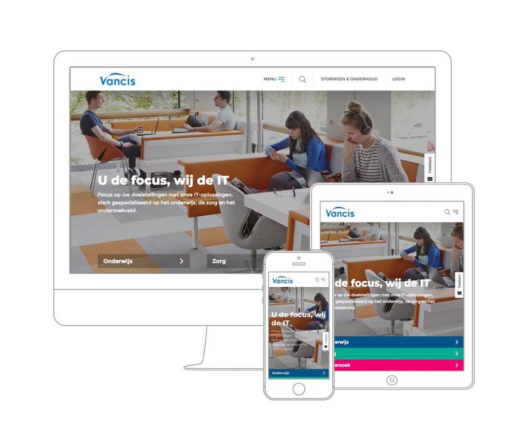 Vancis heeft haar nieuwe website laten maken door Qoorts Webdesign